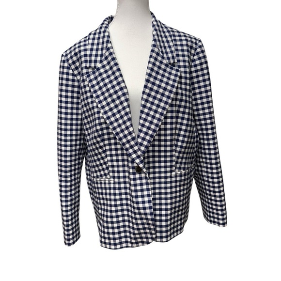 J.Crew Parke Blazer in Gingham Bi-Stretch Cotton Blend - Picture 6 of 11